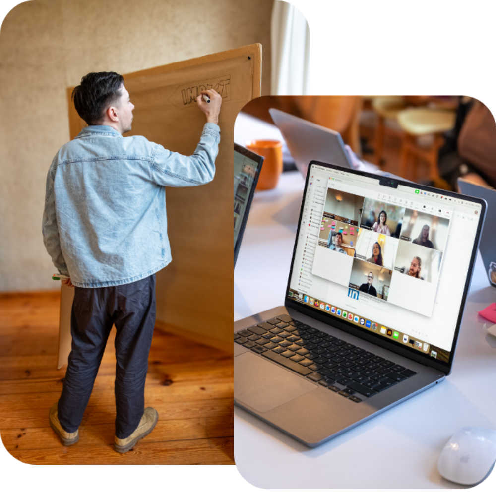 Hannes Meinhardt Trainer bei Guter Move, Beratung Organisationsnetwicklung Sozialwesen, Laptop