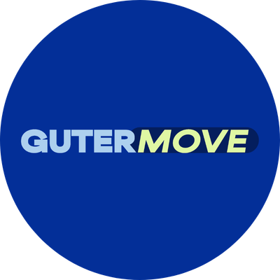 Guter Move Logo im blauen Kreis