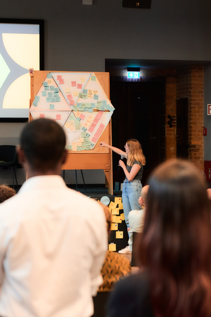 Guter Move Social Impact Event Präsentation von Ergebnissen